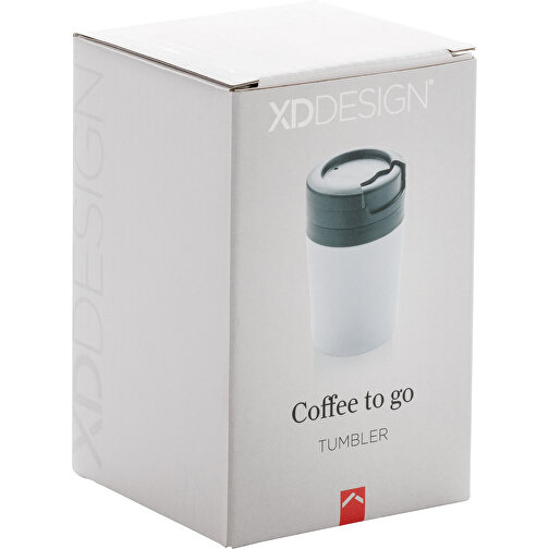 Coffee To Go Becher, Weiß , XD Design, weiß, PP, 10,00cm (Höhe), Bild 5
