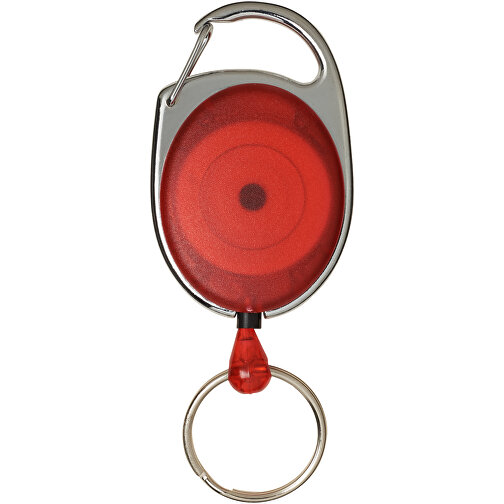 Gerlos Schlüsselkette Mit Rollerclip , rot, ABS Kunststoff, 3,50cm x 6,50cm x 1,00cm (Länge x Höhe x Breite), Bild 4