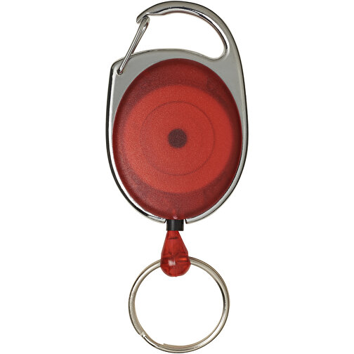 Gerlos Schlüsselkette Mit Rollerclip , rot, ABS Kunststoff, 3,50cm x 6,50cm x 1,00cm (Länge x Höhe x Breite), Bild 2