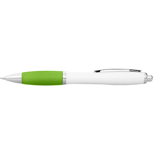 Nash Kugelschreiber Weiß Mit Farbigem Griff , weiß / limone, ABS Kunststoff, 14,00cm (Länge), Bild 4