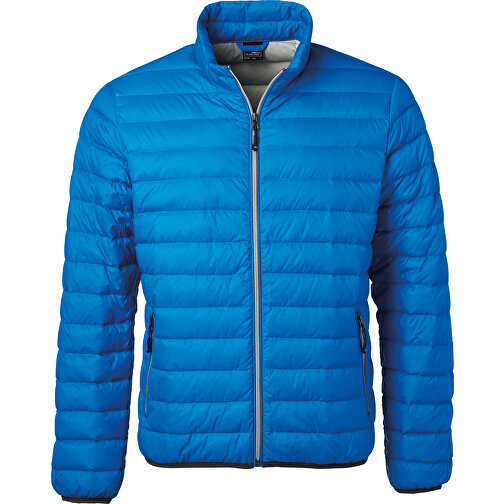 Men’s Down Jacket , James Nicholson, kobaltblau/silber, Oberstoff: 100% Polyamid, Futterstoff: 100% Polyamid, Wattierung: 90% Daunen, 10% Federn, XL, , Bild 1