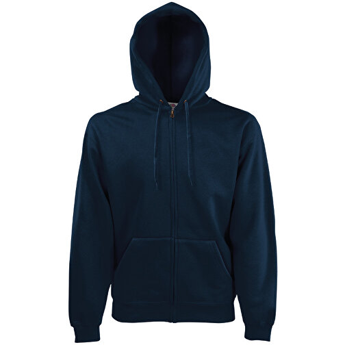Zip Hooded Sweat Jacket , Fruit of the Loom, deep navy, 70 % Baumwolle / 30 % Polyester, L, , Bild 1