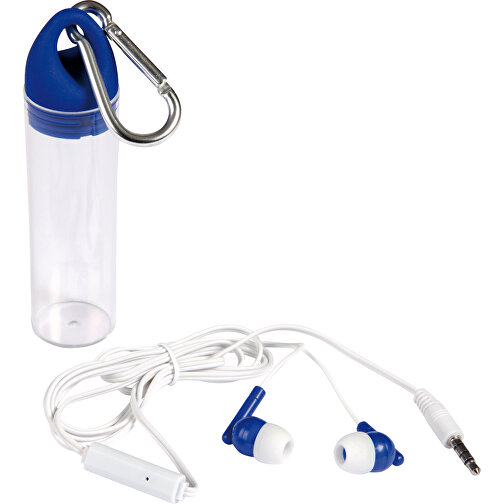 In-Ear-Kopfhörer LISTEN & TALK , blau, Kunststoff / Silikon / Aluminium, 11,30cm (Höhe), Bild 2