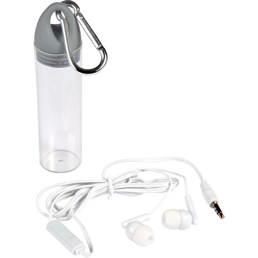 In-Ear-Kopfhörer LISTEN & TALK , weiß, Kunststoff / Silikon / Aluminium, 11,30cm (Höhe), Bild 2