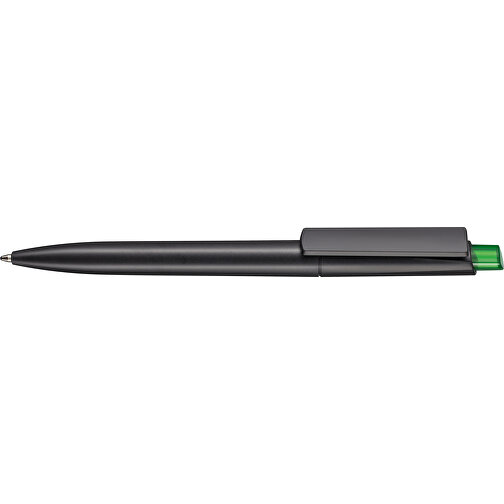 Kugelschreiber CREST RECYCLED , Ritter-Pen, schwarz recycled/limonen-grün TR/FR, ABS-Kunststoff, 14,90cm (Länge), Bild 3