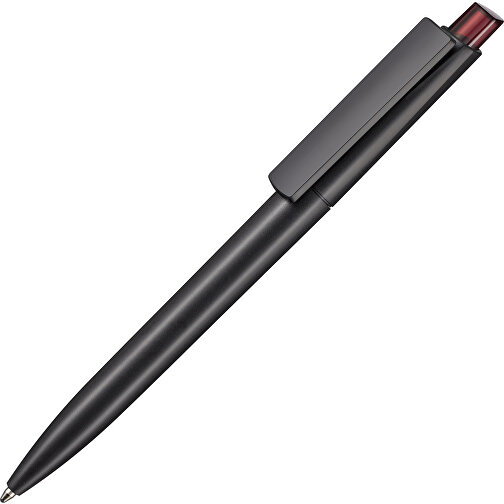 Kugelschreiber CREST RECYCLED , Ritter-Pen, schwarz recycled/rubin-rot TR/FR, ABS-Kunststoff, 14,90cm (Länge), Bild 2
