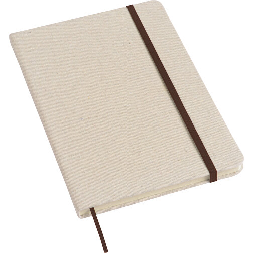 Notizbuch WRITER: Im DIN-A5-Format , beige, braun, Papier, 21,00cm x 1,30cm x 14,60cm (Länge x Höhe x Breite), Bild 1