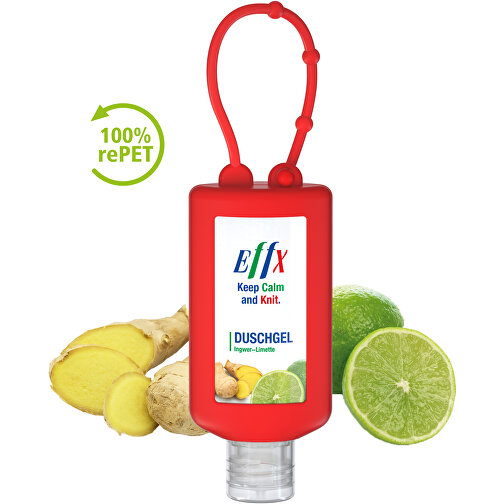 Gel Douche Gingembre-Citron Vert, Bumper de 50 ml, rouge, Body Label (R-PET), Image 2