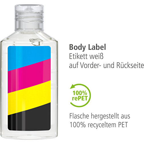 Gel limpiador de manos, 50 ml, Body Label (R-PET), Imagen 4