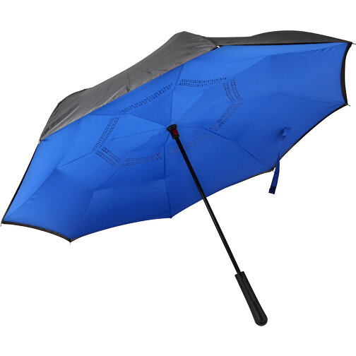 Regenschirm Aus Pongee-Seide Constance , blau, Fiberglas, Pongee, Polyester 100%, , Bild 1