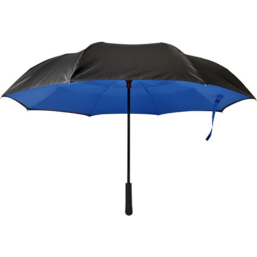 Regenschirm Aus Pongee-Seide Constance , blau, Fiberglas, Pongee, Polyester 100%, , Bild 3