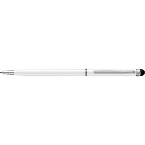 Kugelschreiber Aus Aluminium Irina , weiß, Aluminium, Metall, Kautschuk, 13,40cm (Höhe), Bild 3