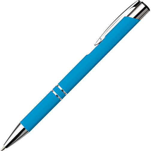Kugelschreiber Aus Aluminium Albacete , hellblau, ABS, Aluminium, Plastik, Stahl, , Bild 2