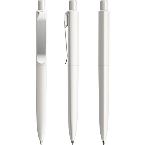 Prodir DS8 PSM Push Kugelschreiber , Prodir, weiß/silber, Kunststoff/Metall, 14,10cm x 1,50cm (Länge x Breite), Bild 6