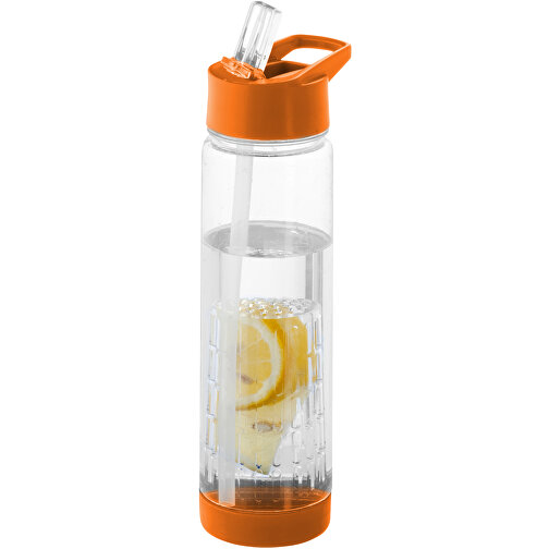 Tutti Frutti 740 Ml Tritan™ Sportflasche Mit Infuser , transparent / orange, Eastman Tritan™, 25,90cm (Höhe), Bild 4