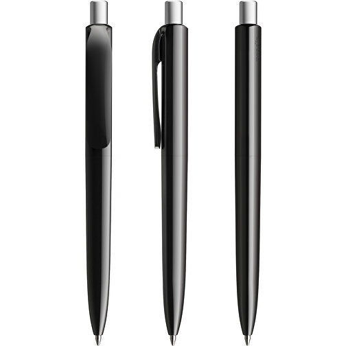 Prodir DS8 PPP Push Kugelschreiber , Prodir, schwarz/silber satiniert, Kunststoff/Metall, 14,10cm x 1,50cm (Länge x Breite), Bild 6