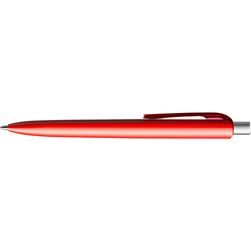 Prodir DS8 PPP Push Kugelschreiber , Prodir, rot/silber satiniert, Kunststoff/Metall, 14,10cm x 1,50cm (Länge x Breite), Bild 5