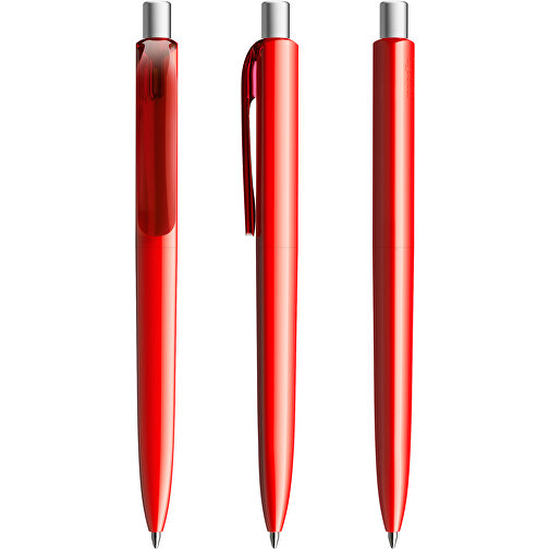Prodir DS8 PPP Push Kugelschreiber , Prodir, rot/silber satiniert, Kunststoff/Metall, 14,10cm x 1,50cm (Länge x Breite), Bild 6