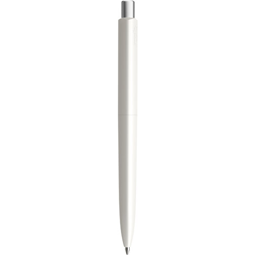 Prodir DS8 PPP Push Kugelschreiber , Prodir, weiss/silber satiniert, Kunststoff/Metall, 14,10cm x 1,50cm (Länge x Breite), Bild 3