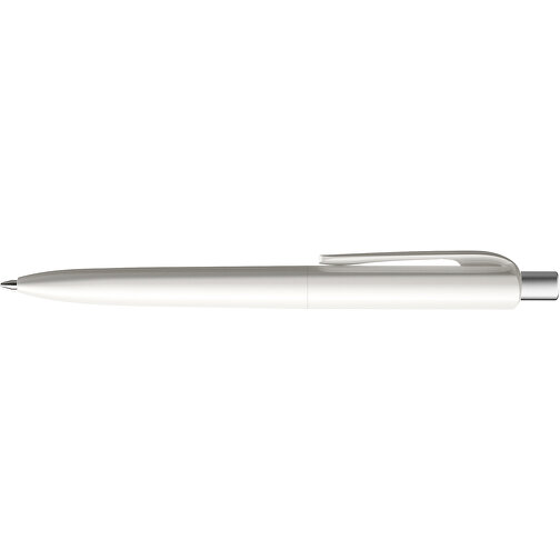Prodir DS8 PPP Push Kugelschreiber , Prodir, weiß/silber satiniert, Kunststoff/Metall, 14,10cm x 1,50cm (Länge x Breite), Bild 5