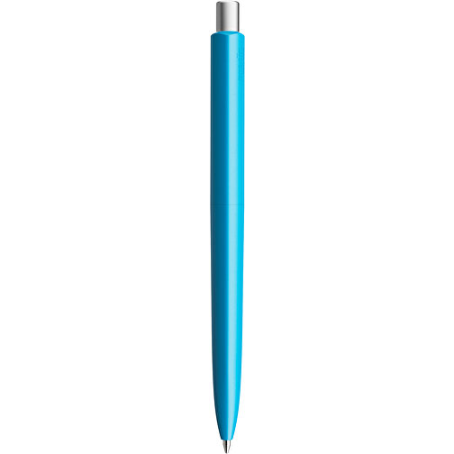 Prodir DS8 PMM Push Kugelschreiber , Prodir, cyanblau/silber satiniert, Kunststoff/Metall, 14,10cm x 1,50cm (Länge x Breite), Bild 3