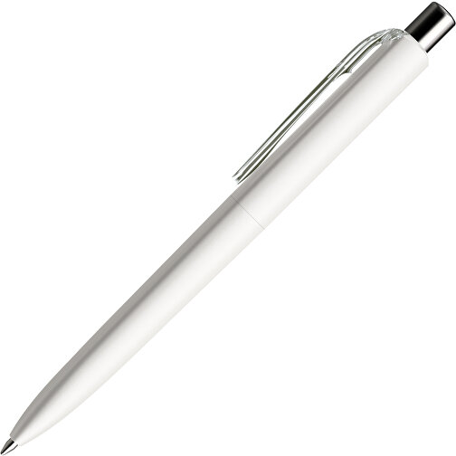 Prodir DS8 PMM Push Kugelschreiber , Prodir, weiß/silber poliert, Kunststoff/Metall, 14,10cm x 1,50cm (Länge x Breite), Bild 4