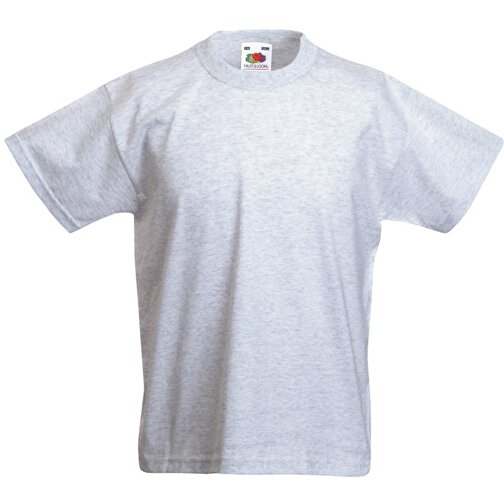 Kids Valueweight T-Shirt , Fruit of the Loom, grau meliert, 97 % Baumwolle / 3 % Polyester, 152, , Bild 1