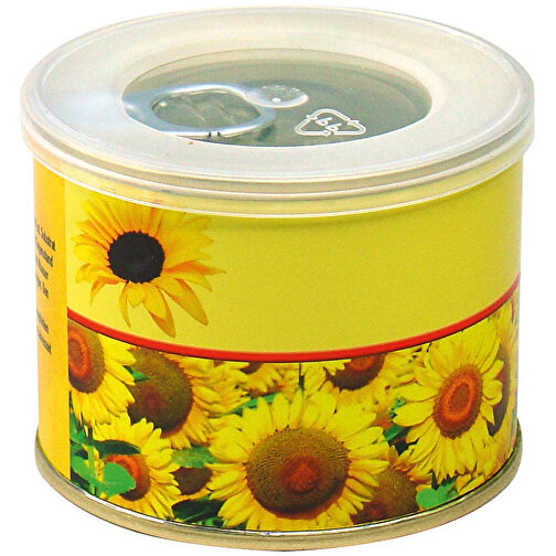 Sonnen-Dose , gelb, Metall, Kokosfaser, Folie, Samen, Kunststoff, Papier, 5,80cm (Höhe), Bild 1