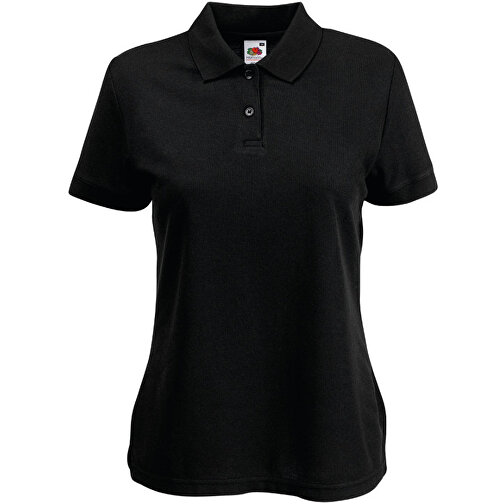 Lady-Fit 65/35 Polo , Fruit of the Loom, schwarz, 35 % Baumwolle / 65 % Polyester, M, , Bild 1