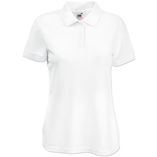 Lady-Fit 65/35 Polo , Fruit of the Loom, weiß, 35 % Baumwolle / 65 % Polyester, M, , Bild 1
