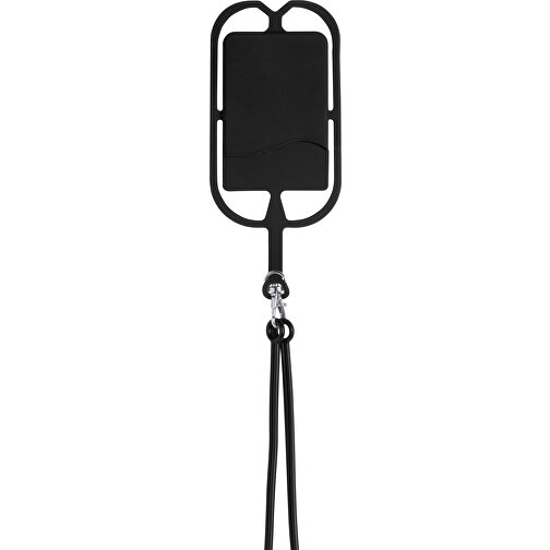 Schlüsselband VELTUX , schwarz, Silikon, 7,00cm x 58,00cm (Länge x Breite), Bild 1