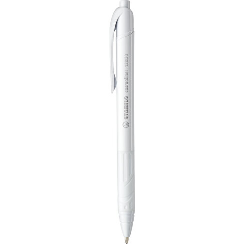 STABILO Cosmoliner Kugelschreiber , Stabilo, weiß, Kunststoff, 14,30cm x 1,40cm x 1,10cm (Länge x Höhe x Breite), Bild 1