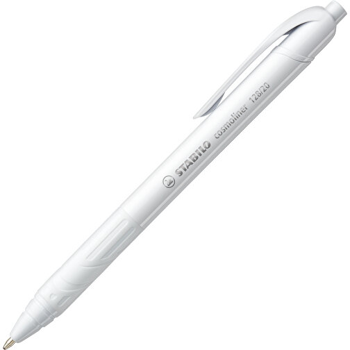 STABILO Cosmoliner Kugelschreiber , Stabilo, weiß, Kunststoff, 14,30cm x 1,40cm x 1,10cm (Länge x Höhe x Breite), Bild 2