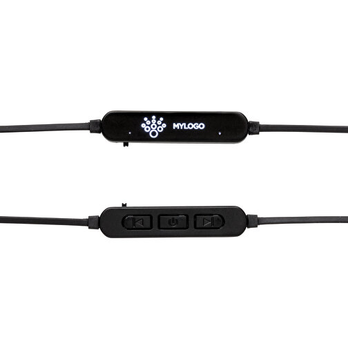 Wireless Ohrhörer Mit Leuchtendem Logo, Schwarz , schwarz, ABS, 8,30cm x 1,00cm (Länge x Höhe), Bild 4