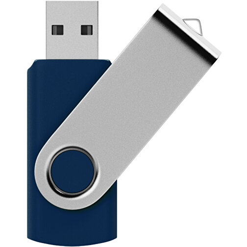 USB-Stick SWING 2.0 2 GB , Promo Effects MB , dunkelblau MB , 2 GB , Kunststoff, Metall MB , 3 - 10 MB/s MB , 5,80cm x 1,09cm x 1,90cm (Länge x Höhe x Breite), Bild 1