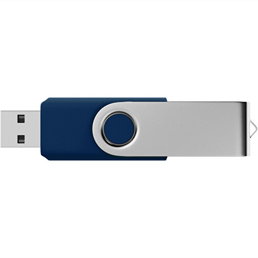 USB-Stick SWING 2.0 2 GB , Promo Effects MB , dunkelblau MB , 2 GB , Kunststoff, Metall MB , 3 - 10 MB/s MB , 5,80cm x 1,09cm x 1,90cm (Länge x Höhe x Breite), Bild 4