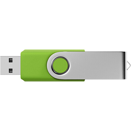 USB-Stick SWING 2.0 2 GB , Promo Effects MB , grün gummiert MB , 2 GB , Kunststoff, Metall MB , 3 - 10 MB/s MB , 5,80cm x 1,09cm x 1,90cm (Länge x Höhe x Breite), Bild 3