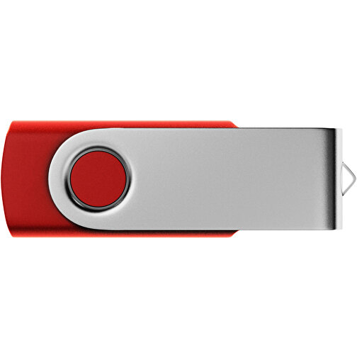 USB-Stick SWING 2.0 2 GB , Promo Effects MB , rot metallic MB , 2 GB , Kunststoff, Metall MB , 3 - 10 MB/s MB , 5,80cm x 1,09cm x 1,90cm (Länge x Höhe x Breite), Bild 2