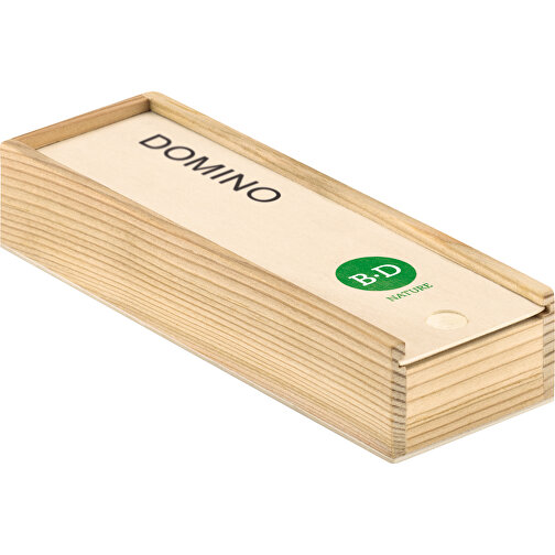 Domino , holzfarben, Holz, 14,50cm x 2,50cm x 4,50cm (Länge x Höhe x Breite), Bild 5