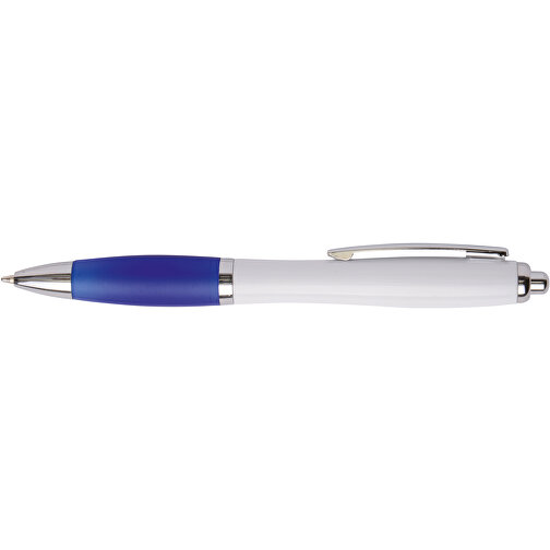 Kugelschreiber SWAY , blau, weiss, Kunststoff / Stahl, 14,00cm (Länge), Bild 3