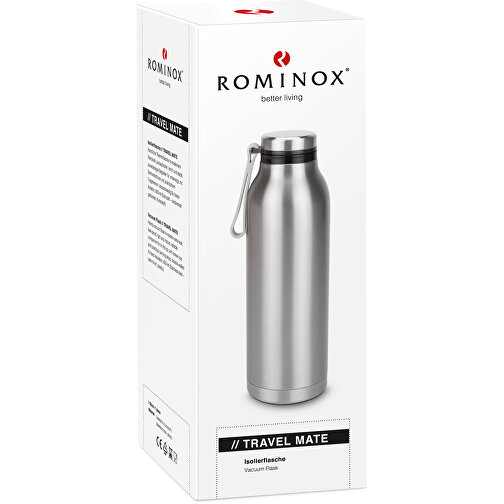 ROMINOX® Isolierflasche // Travel Mate , Edelstahl - seidenmatt gebürstet, Kunststoff, 7,00cm x 22,50cm x 7,00cm (Länge x Höhe x Breite), Bild 4