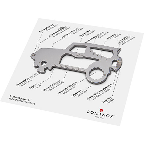 ROMINOX® Key Tool // SUV - 19 Features (Auto) , Edelstahl, 7,40cm x 0,23cm x 3,60cm (Länge x Höhe x Breite), Bild 2