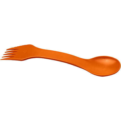 Epsy 3-in-1 Löffel, Gabel Und Messer , orange, HIPS Kunststoff, 17,20cm x 1,00cm x 3,70cm (Länge x Höhe x Breite), Bild 1