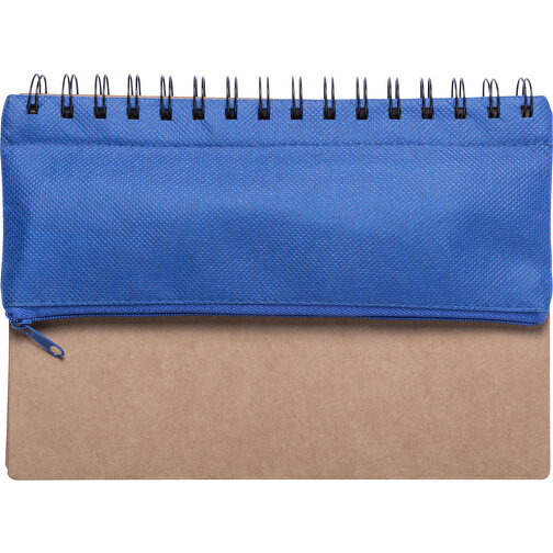 Notizbuch MOSKU , blau, Reclycling Pappe, 15,50cm x 0,90cm x 21,00cm (Länge x Höhe x Breite), Bild 1