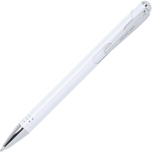 Kugelschreiber Helmor , weiß, Aluminium, 14,00cm (Breite), Bild 2