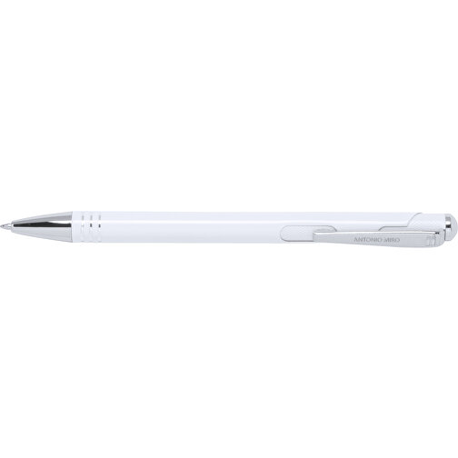 Kugelschreiber Helmor , weiß, Aluminium, 14,00cm (Breite), Bild 3