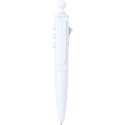 Antistress Kugelschreiber LENNOX , weiss, 1,80cm x 1,80cm x 12,40cm (Länge x Höhe x Breite), Bild 1