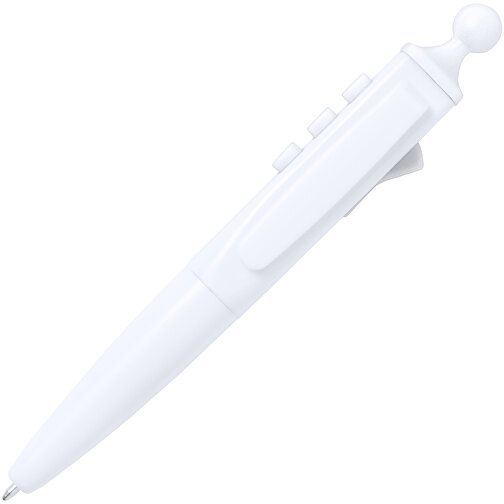 Antistress Kugelschreiber LENNOX , weiss, 1,80cm x 1,80cm x 12,40cm (Länge x Höhe x Breite), Bild 2