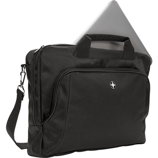Deluxe 15” Laptop-Tasche, Schwarz , schwarz, Polyester, 6,00cm x 29,00cm (Länge x Höhe), Bild 2