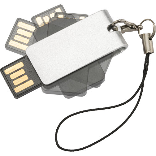 USB-Stick Turn 8GB , Promo Effects MB , silber MB , 8 GB , ABS MB , 3 - 10 MB/s MB , 3,90cm x 0,50cm x 1,50cm (Länge x Höhe x Breite), Bild 3